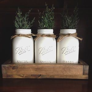 Farmhouse mason jar decor set